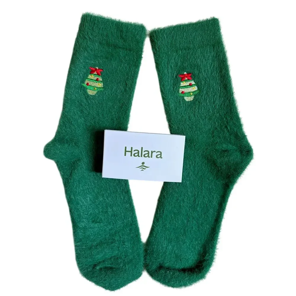 NWT - Halara Christmas Socks (Green)